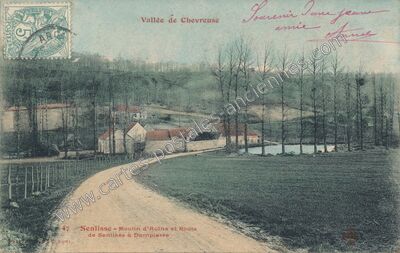 Carte postale ancienne Moulin d'Aulne — Senlisse (Yvelines)