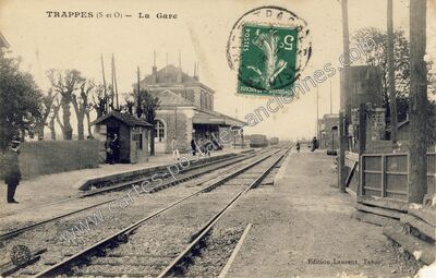 Carte postale ancienne La Gare — Trappes (Yvelines)