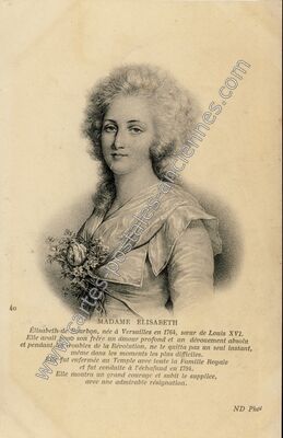 Carte postale ancienne Madame Elisabeth — Versailles (Yvelines)