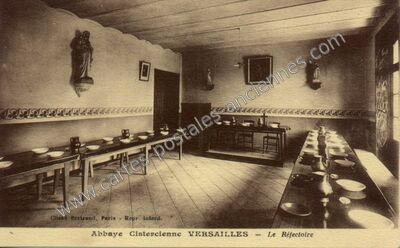 Carte postale ancienne Abbaye Cistercienne - Le Réfectoire — Versailles (Yvelines)