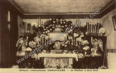 Carte postale ancienne Abbaye Cistercienne - Le Tombeau le Jeudi Saint — Versailles (Yvelines)