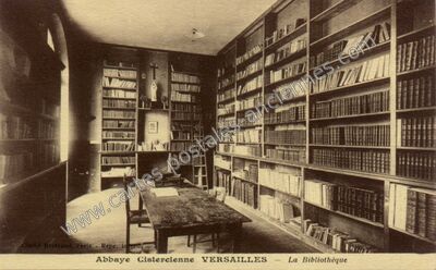Carte postale ancienne Abbaye Cistercienne - La Bibliothèque — Versailles (Yvelines)