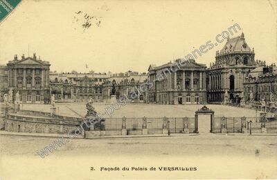 Carte postale ancienne Façade du Palais — Versailles (Yvelines)