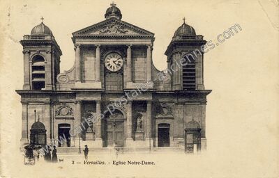 Carte postale ancienne Eglise Notre-Dame — Versailles (Yvelines)