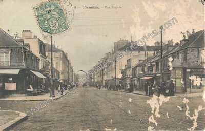 Carte postale ancienne Rue Royale — Versailles (Yvelines)