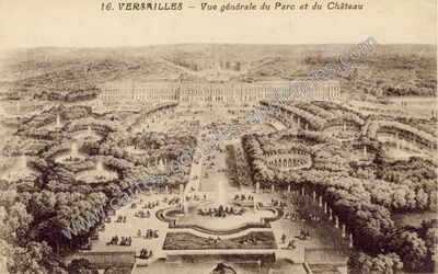 Carte postale ancienne Vue générale du Parc et du Château — Versailles (Yvelines)