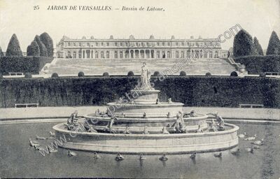 Carte postale ancienne Jardin de Versailles. — Bassin de Latone — Versailles (Yvelines)