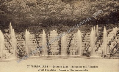 Carte postale ancienne Grandes Eaux - Bosquets des Rocailles — Versailles (Yvelines)