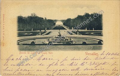 Carte postale ancienne Bassin de Latone et Tapis Vert — Versailles (Yvelines)