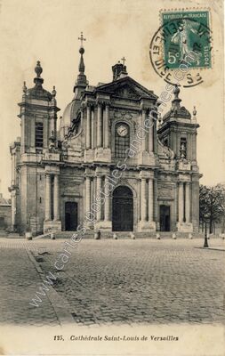 Carte postale ancienne Cathédrale Saint-Louis — Versailles (Yvelines)