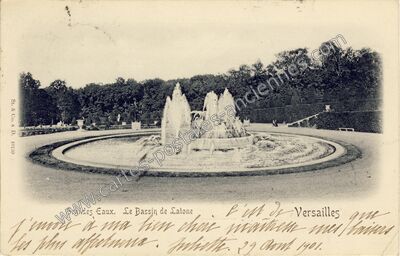 Carte postale ancienne Grandes Eaux. Le Bassin de Latone — Versailles (Yvelines)