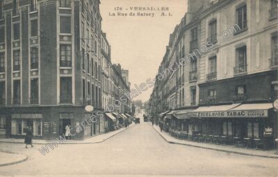 Carte postale ancienne La Rue de Satory — Versailles (Yvelines)