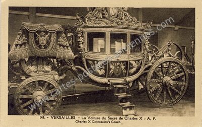 Carte postale ancienne La Voiture du Sacre de Charles X — Versailles (Yvelines)