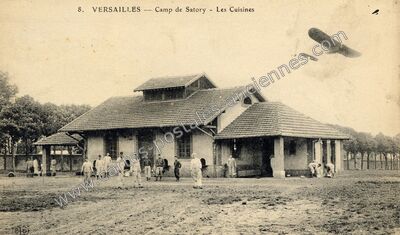 Carte postale ancienne Camp de Satory - Les Cuisines — Versailles (Yvelines)