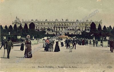 Carte postale ancienne Parc de Versailles - Perspective du Palais — Versailles (Yvelines)