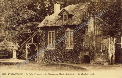 Carte postale ancienne Le Petit Trianon. - Le Hameau de Marie-Antoinette. - Le Boudoir — Versailles (Yvelines)