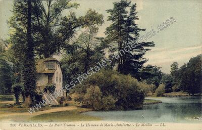 Carte postale ancienne Le Petit Trianon. - Le Hameau de Marie-Antoinette. - Le Moulin — Versailles (Yvelines)