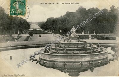 Carte postale ancienne Le Bassin de Latone — Versailles (Yvelines)