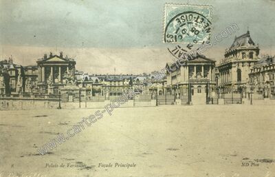 Carte postale ancienne Palais de Versailles — Façade Principale — Versailles (Yvelines)