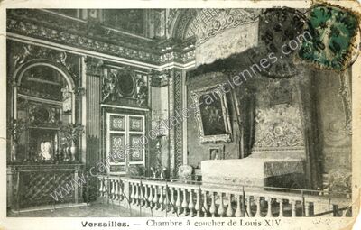 Carte postale ancienne Chambre à coucher de Louis XIV — Versailles (Yvelines)