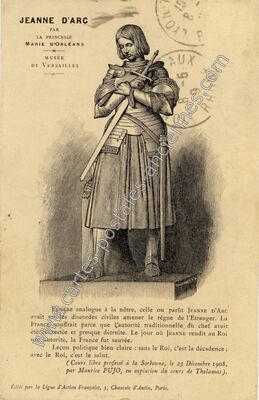 Carte postale ancienne Jeanne d'Arc — Versailles (Yvelines)