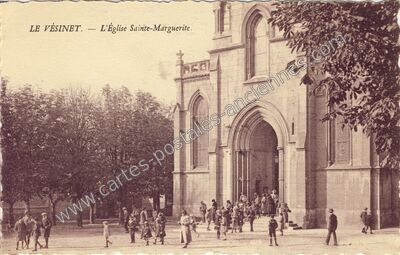 Carte postale ancienne L'Église Sainte-Marguerite — Le Vésinet (Yvelines)