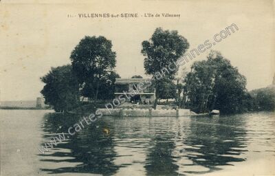 Carte postale ancienne L'Ile de Villennes — Villennes-sur-Seine (Yvelines)