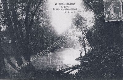 Carte postale ancienne Un coin, près chez Jallabert — Villennes-sur-Seine (Yvelines)