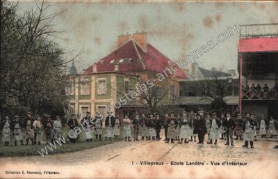 Carte postale ancienne Ecole Lenôtre - Vue d'Intérieur — Villepreux (Yvelines)