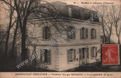 Carte postale ancienne Orphelinat Crozatier — Fondation Georges Bonjean — Villepreux (Yvelines)