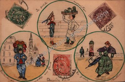 Carte postale ancienne Le petit marmiton — Villepreux (Yvelines)