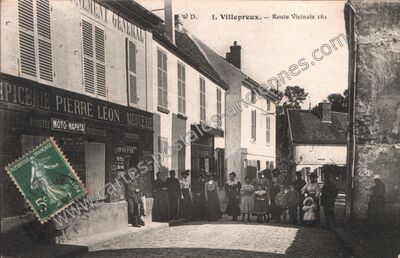 Carte postale ancienne Route Vicinale 161 — Villepreux (Yvelines)