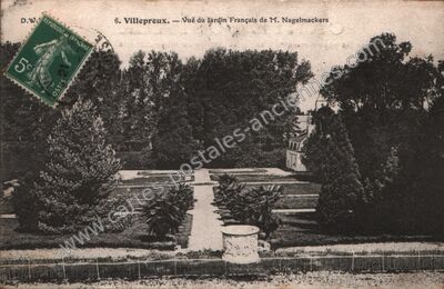 Carte postale ancienne Vue du Jardin Français de M. Nagelmackers — Villepreux (Yvelines)