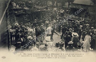 Carte postale ancienne Catastrophe — Villepreux (Yvelines)