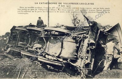 Carte postale ancienne La catastrophe — Villepreux (Yvelines)