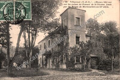 Carte postale ancienne Home» bâti sur les ruines du Prieuré de St-Nicolas fondé par les Moines de Marmoutiers… — Villepreux (Yvelines)