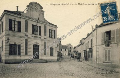 Carte postale ancienne La Mairie et partie de le — Villepreux (Yvelines)