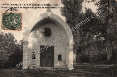 Carte postale ancienne Chapelle Saint-Jcvin Construite sous le règne de Clovis et reconstruite en 185 — Villepreux (Yvelines)