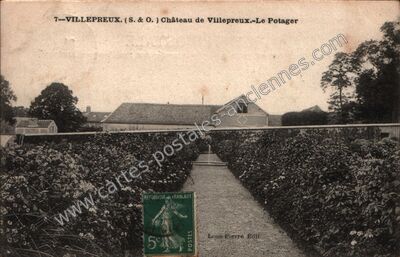 Carte postale ancienne Château de Villepreux.-Le Potager — Villepreux (Yvelines)