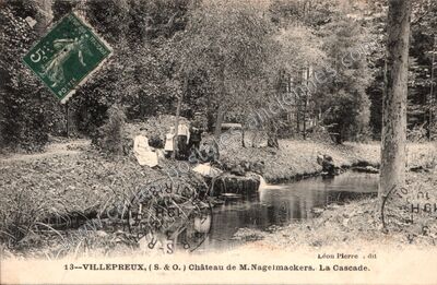 Carte postale ancienne Château de M. Nagelmackers. La Cascade — Villepreux (Yvelines)