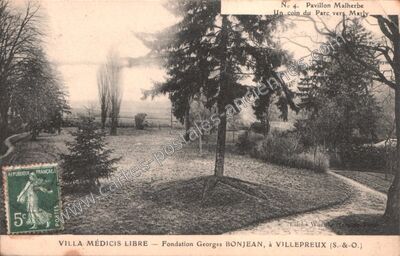 Carte postale ancienne Pavillon Malherbe, un coin du Parc — Villepreux (Yvelines)