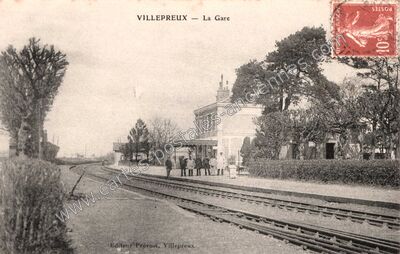 Carte postale ancienne La Gare — Villepreux (Yvelines)