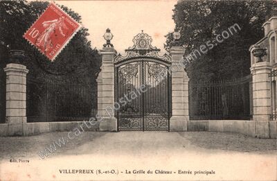 Carte postale ancienne La Grille du Château - Entrée principale — Villepreux (Yvelines)