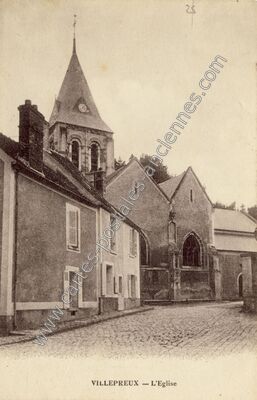 Carte postale ancienne L'Eglise — Villepreux (Yvelines)