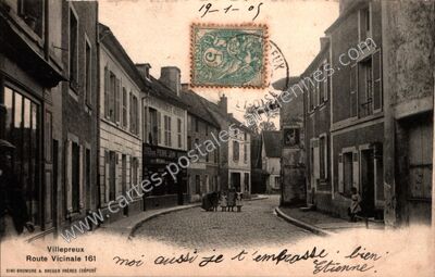 Carte postale ancienne Route Vicinale 161 — Villepreux (Yvelines)