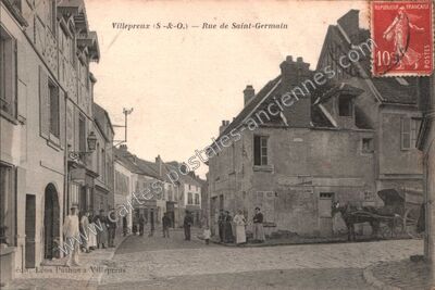 Carte postale ancienne Rue de Saint-Germain — Villepreux (Yvelines)