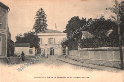 Carte postale ancienne Vue de la propriété de M° Graumont notaire — Villepreux (Yvelines)