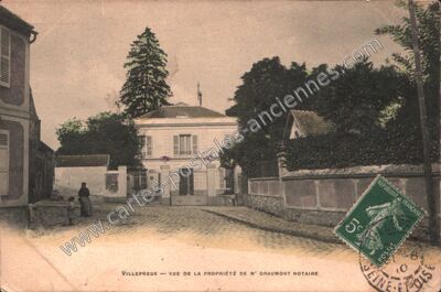 Carte postale ancienne Vue de la propriété de M' Graumont notaire — Villepreux (Yvelines)