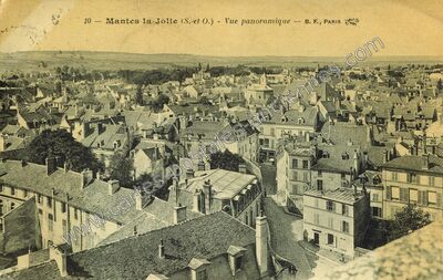 Carte postale ancienne Vue panoramique — Mantes-la-Jolie (Yvelines)