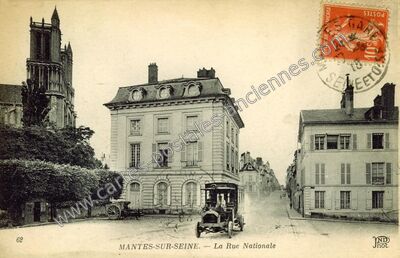 Carte postale ancienne Mantes sur Seine — Mantes-la-Jolie (Yvelines)